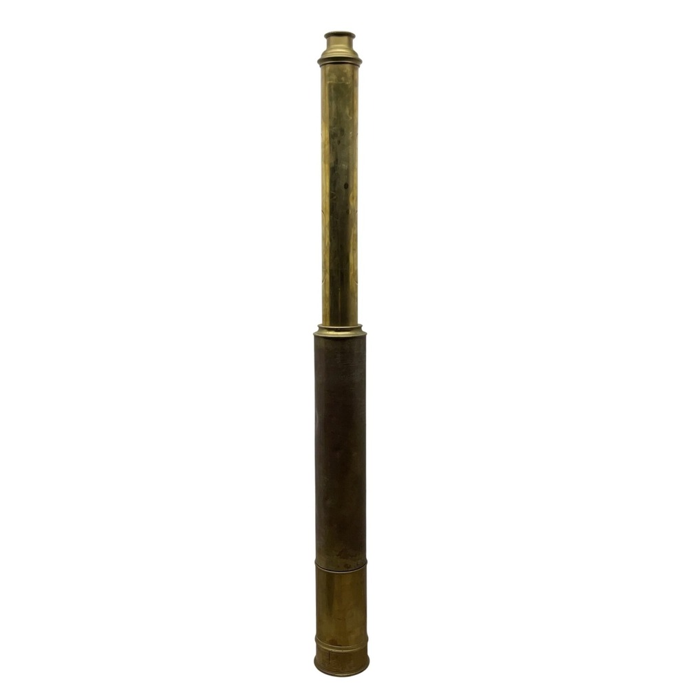 Antique Negus New York Brass Spyglass Nautical Telescope 35 Inch Single Draw
